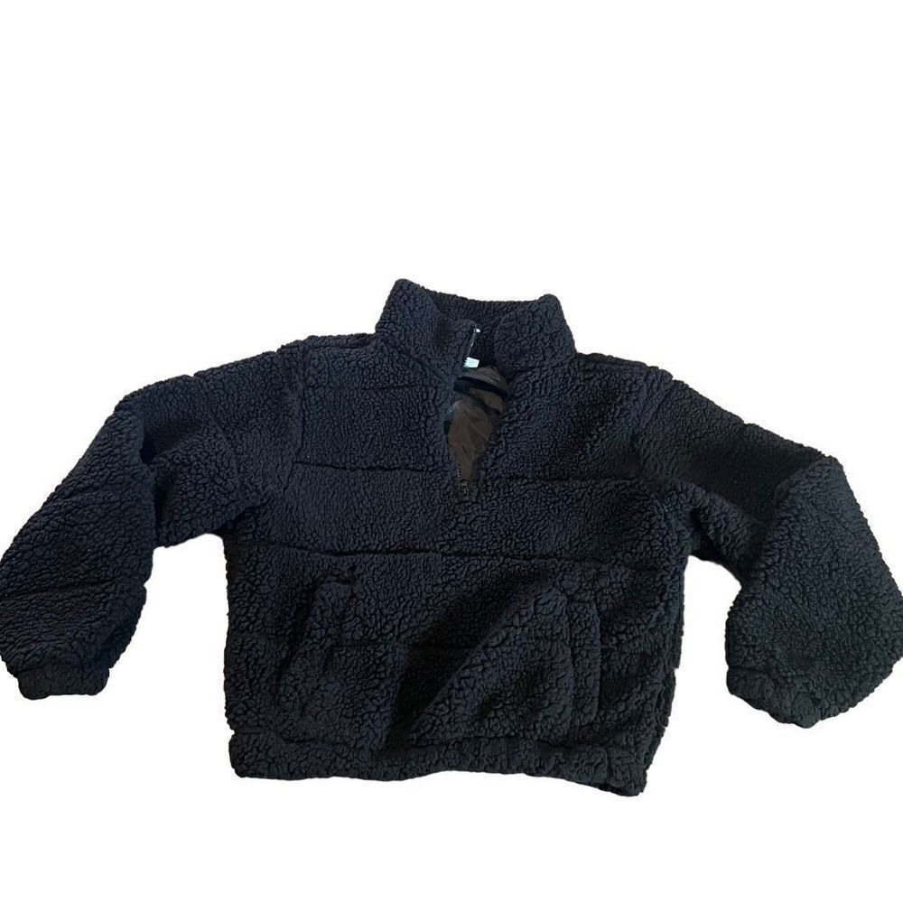Sage teddy crop jackets size m
